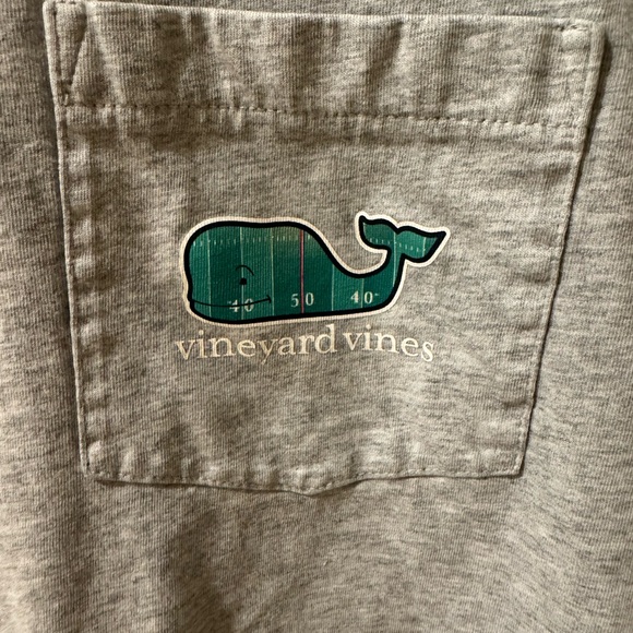 Vineyard Vines Gray Shirt with Teal Whale Design - Picture 5 of 5